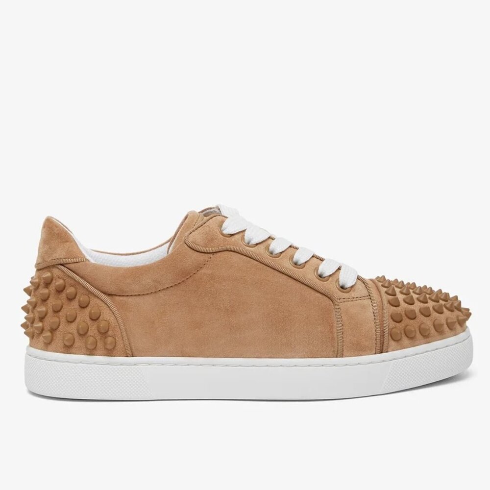 Christian Louboutin VIEIRA 2 ORLATO Spiked Suede Low Top Sneakers Shoes